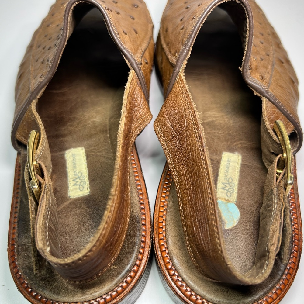 Luxurious Ostrich Leather Men's Sandals - Picture 5 of 8